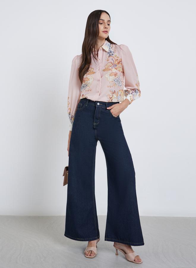 Styli Floral Placement Printed Buttoned Shirt - Image 3