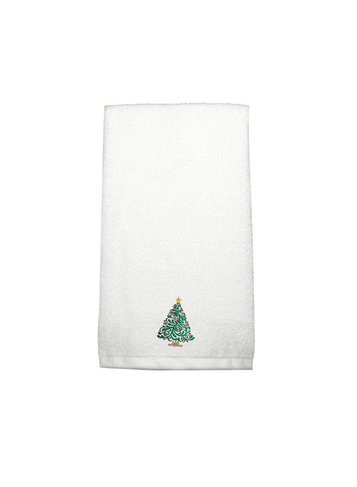 BYFT Embroidered For You (White) Luxury (Tree) Personalized Hand Towel (50 x 80 Cm-Set of 1) 100% Cotton, Highly Absorbent and Quick dry Bath Linen-600 Gsm  - Image 2