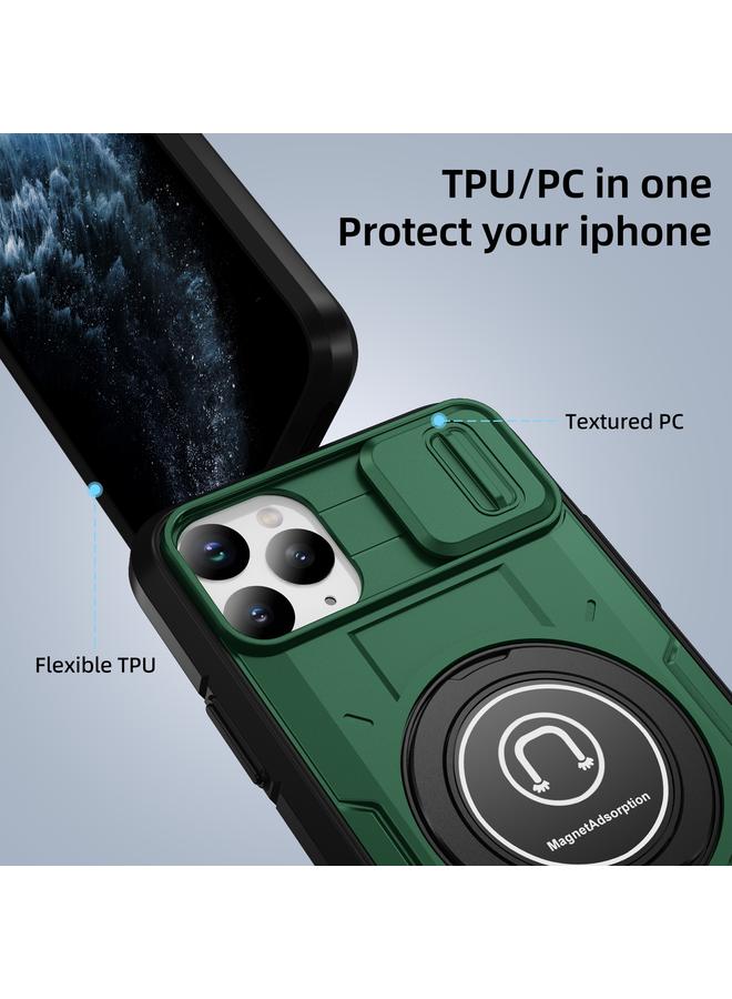 Zaboon Case For iPhone 11 Pro Sliding Camshield TPU Hybrid PC Magnetic Holder Phone Case - Image 5