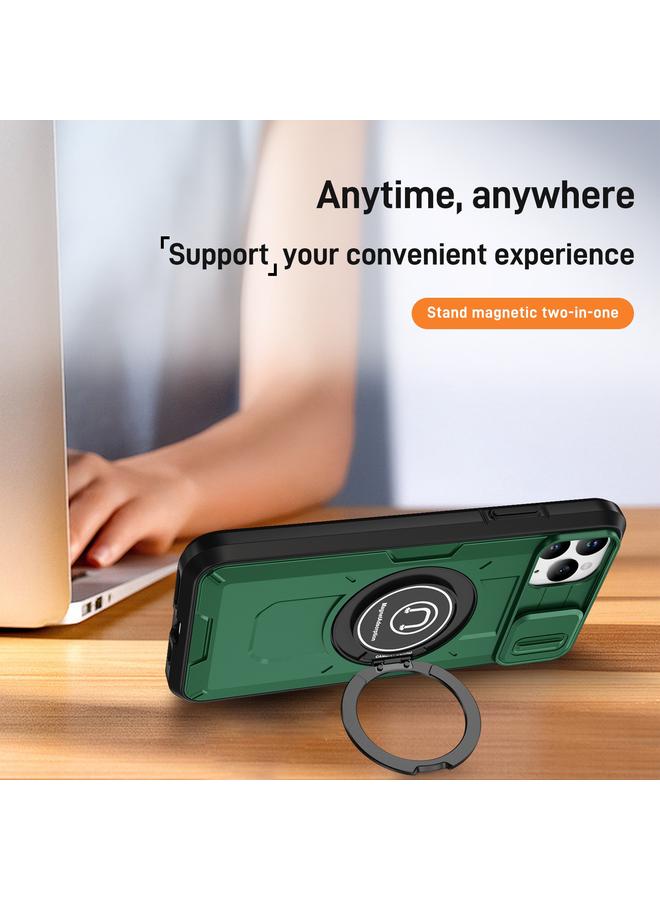 Zaboon Case For iPhone 11 Pro Sliding Camshield TPU Hybrid PC Magnetic Holder Phone Case - Image 3