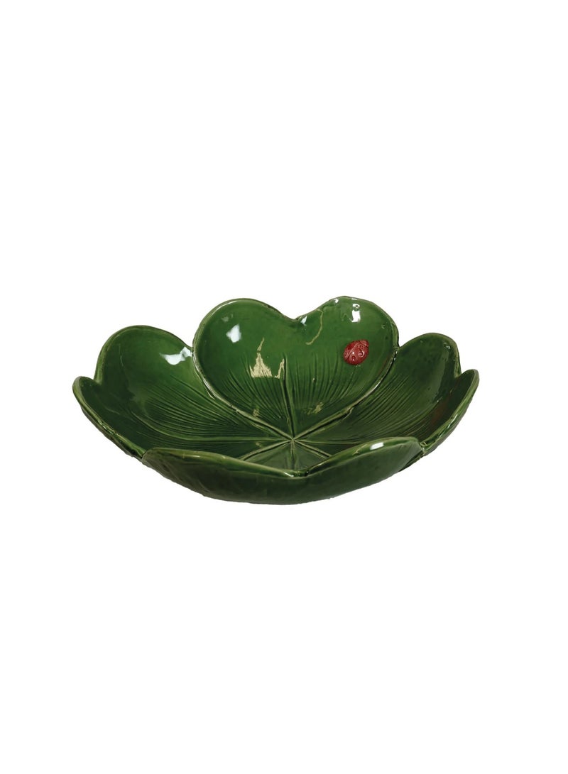 Virginia Green Clove Ceramic Centrepiece Bowl (32x10cm)