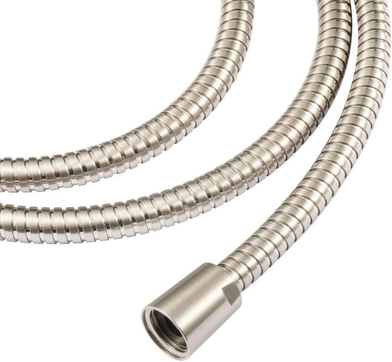 JAKARDA 72-inch Extra Long Brushed Nickel Shower Hose Replacement, 304 Stainless Steel Made Long Hand Held Shower Hose With Brass Fitting (72-inch, Brushed Nickel Finish) - Image 4