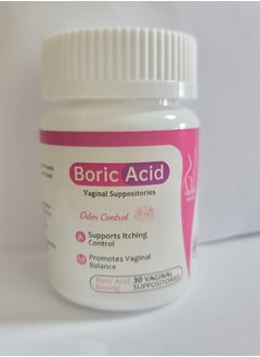 NutraBlast Boric Acid Vaginal Suppositories 30 Count 600mg Intimate Health Support  - Image 1