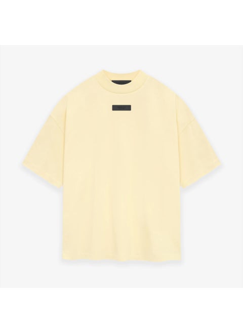 2024 Spring Summer New FOG SimpleSolid Color Casual Round Neck Pullovers Short Sleeves Men Womens Same Style Batched Delivery Spring garden yellow