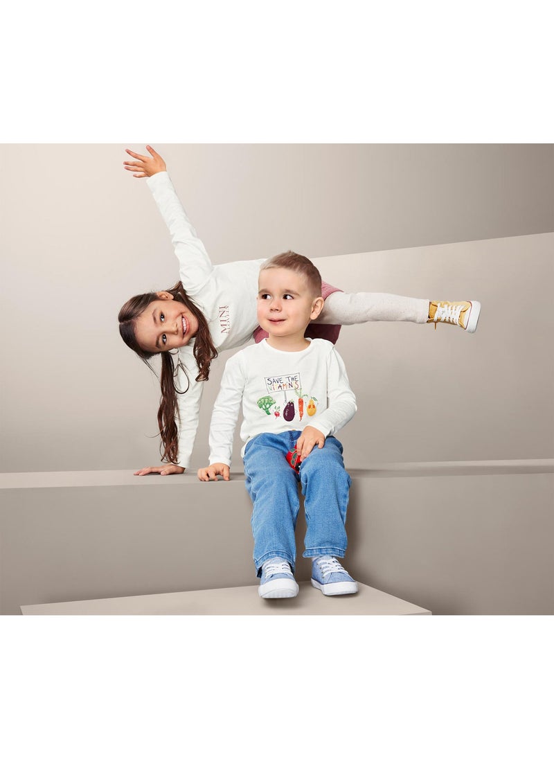 Tchibo Baby Boys Long Sleeve Shirt, White Combo  - Image 1