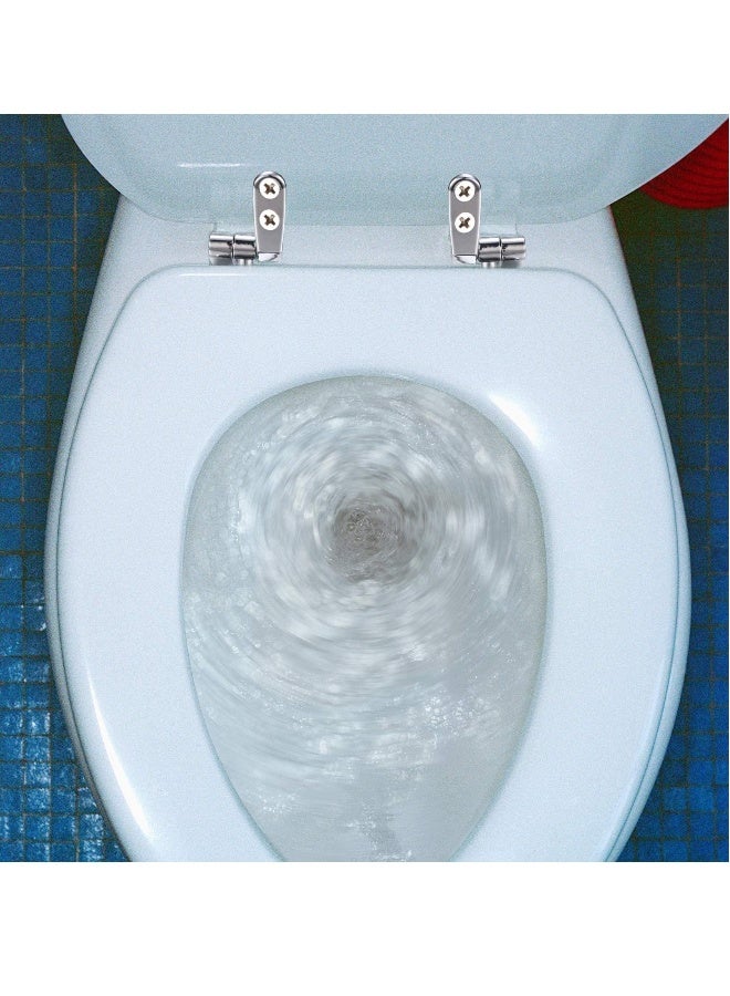 Toilet Seat Hinge Replacement Chrome Finish Durable Toilet Seat Hardware for Fixed Installation Zinc Alloy 2 Pieces - Image 5