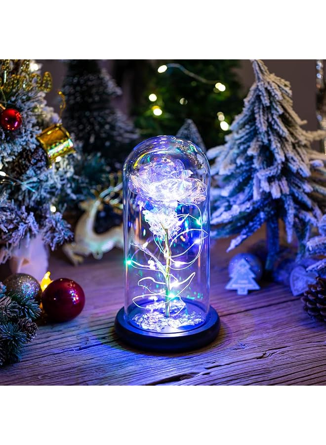 erorex Mothers Day Rose Gifts For Mom Galaxy Rose Flower Gift Roses Gifts For Women Forever Rose In Glass Dome Led Light Up Rose Light Mothers Day Valentines Day Birthday Gifts For Her Mom Grandma Wife - Image 5
