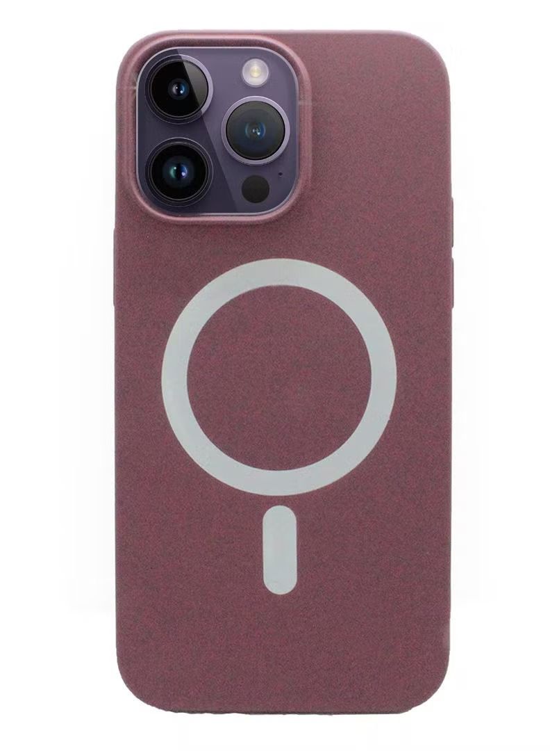 IAF iPhone 14 Pro Max MagFix Magnetic Case | Supports Mag-Safe Wireless Charging | Premium Soft Silicone Case/Cover Designed for iPhone 14 Pro Max (6.7-Inch) 2022- Tyrian Purple 