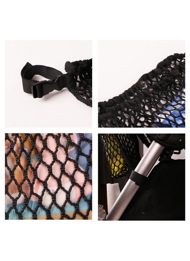 Ymeibe - Stroller Caddy Organizer Extra Large Storage Space, Universal Fit Cargo Net Mesh Hanging Bag For Stroller Caddy Accessories Carrying Diaper And Snacks - Image 1