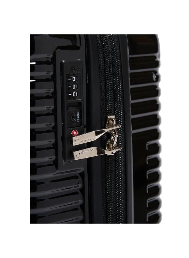 Echolac Extravagant 82cm Hardcase Expandable 4 Double Wheel Check-In Luggage Trolley Black - Image 4