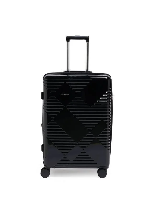 Echolac extravagant 82cm hardcase expandable 4 double wheel check-in luggage trolley black