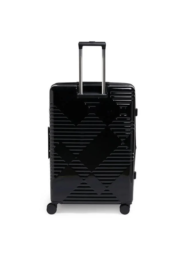 Echolac  extravagant 82cm hardcase expandable 4 double wheel check-in luggage trolley black  | Best Price UAE