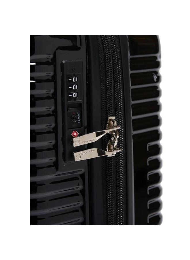 Echolac عربة أمتعة Echolac Extravagant مقاس 82 سم قابلة للتوسيع بأربع عجلات مزدوجة، باللون الأسود - Image 4