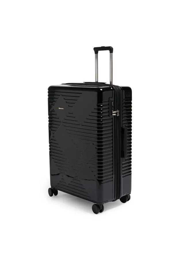 Echolac extravagant 82cm hardcase expandable 4 double wheel check-in luggage trolley black