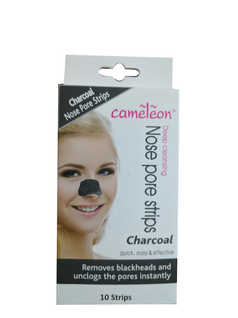 Cameleon Charcoal Nose Pore Blackhead Removel Strips (10 Strips in Pack of 1) - Image 4