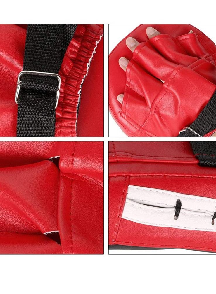Generic 2Pcs Boxer Target Punching Mitts Kickboxing Muay Boxing Mitts Training Focus Punch Mitts Bags Hand Target Pads for Kickboxing Karate Muay Thai Kick Sparring Martial Arts Punch Mitts for Kids Men Women - Image 4