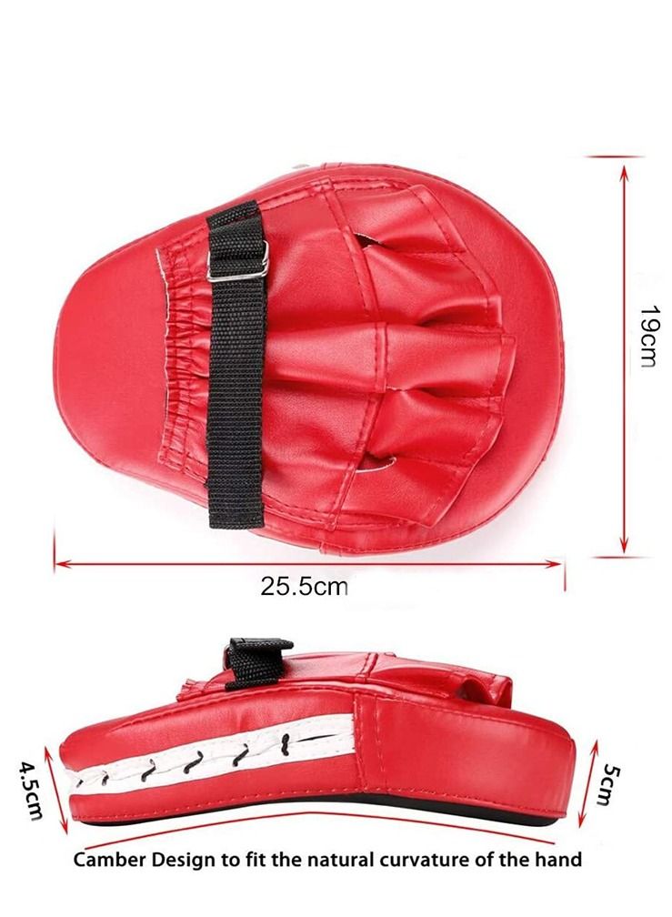 Generic 2Pcs Boxer Target Punching Mitts Kickboxing Muay Boxing Mitts Training Focus Punch Mitts Bags Hand Target Pads for Kickboxing Karate Muay Thai Kick Sparring Martial Arts Punch Mitts for Kids Men Women - Image 2