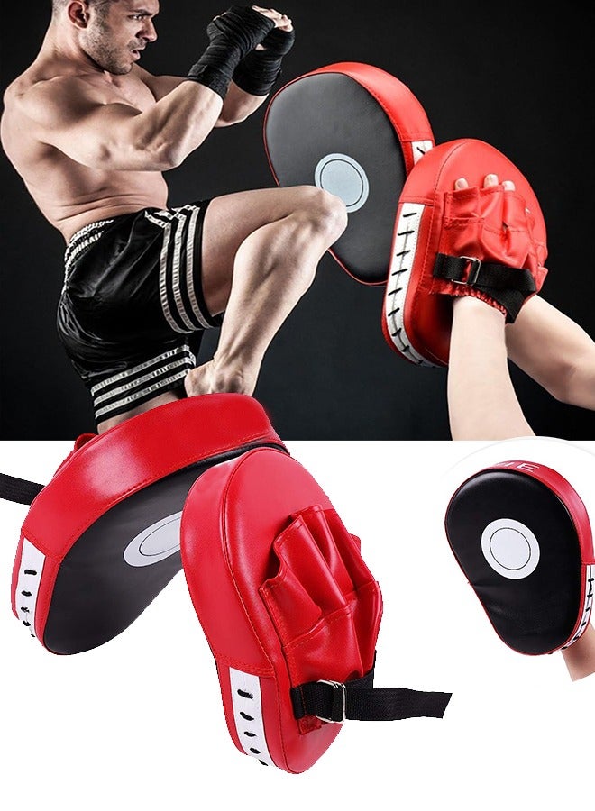 Generic 2Pcs Boxer Target Punching Mitts Kickboxing Muay Boxing Mitts Training Focus Punch Mitts Bags Hand Target Pads for Kickboxing Karate Muay Thai Kick Sparring Martial Arts Punch Mitts for Kids Men Women - Image 1