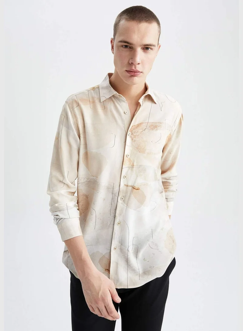 DeFacto Modern Fit Long Sleeve Poplin Shirt