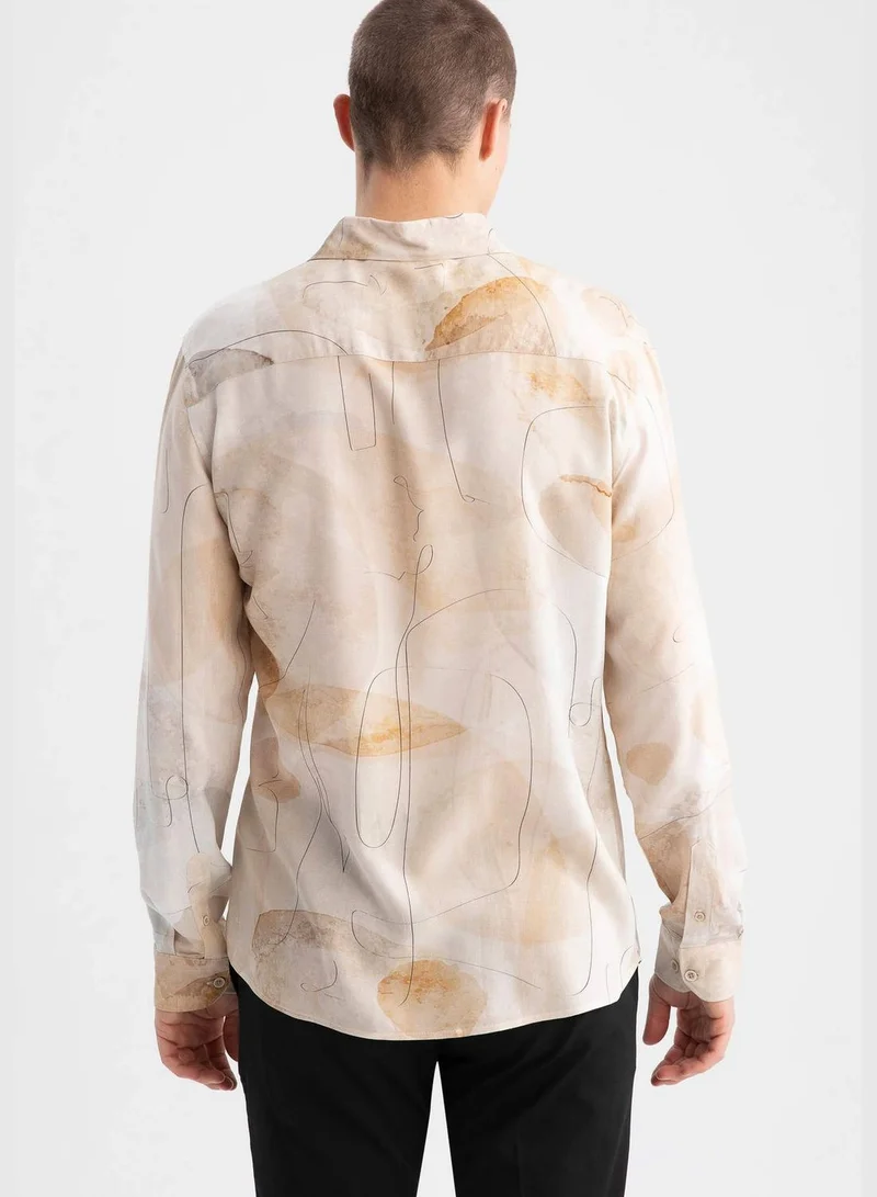 DeFacto Modern Fit Long Sleeve Poplin Shirt