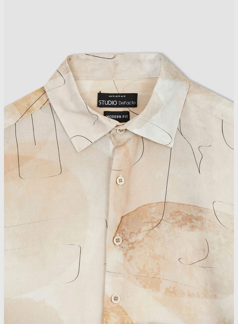 DeFacto Modern Fit Long Sleeve Poplin Shirt