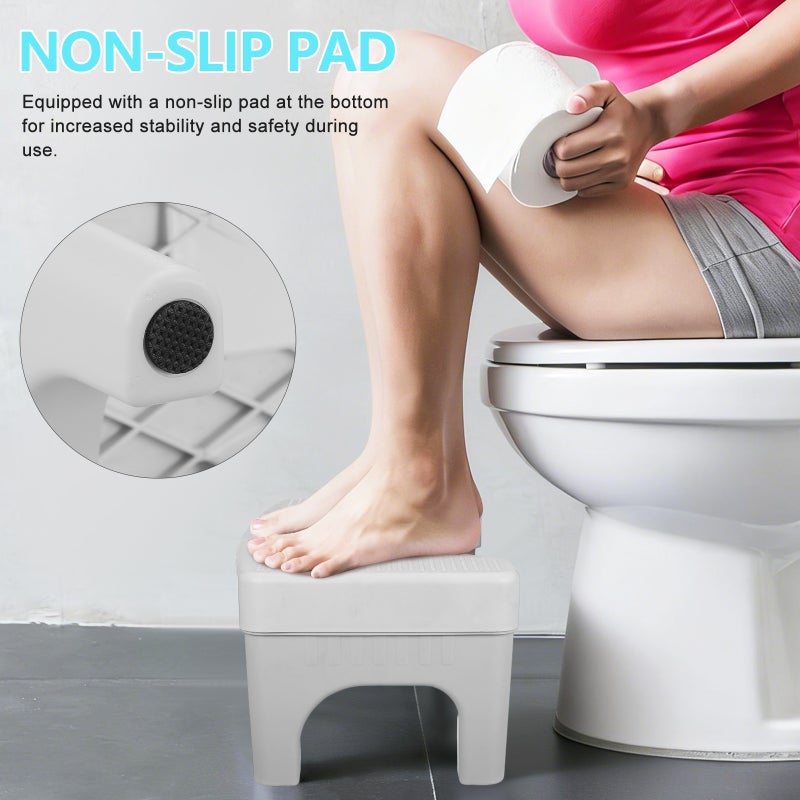🚽 كرسي قرفصاء للمرحاض بمسند قدم متعدد الاستخدامات بتصميم أنيق وبسيط سهل التنظيف - Image 2