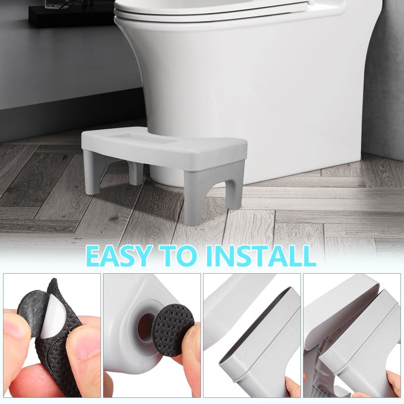 🚽 كرسي قرفصاء للمرحاض بمسند قدم متعدد الاستخدامات بتصميم أنيق وبسيط سهل التنظيف - Image 3