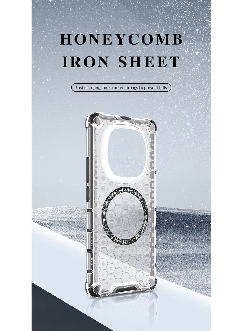 TEXEEM Honeycomb Case for Redmi Note 14 Pro 5G,  Transparent, Shockproof, Anti-Yellow, Drop Protection Cover - Image 4