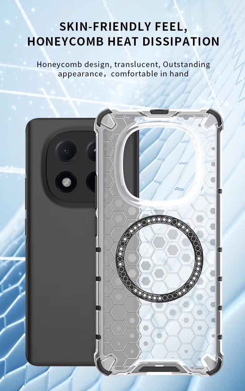 TEXEEM Honeycomb Case for Redmi Note 14 Pro 5G,  Transparent, Shockproof, Anti-Yellow, Drop Protection Cover - Image 2