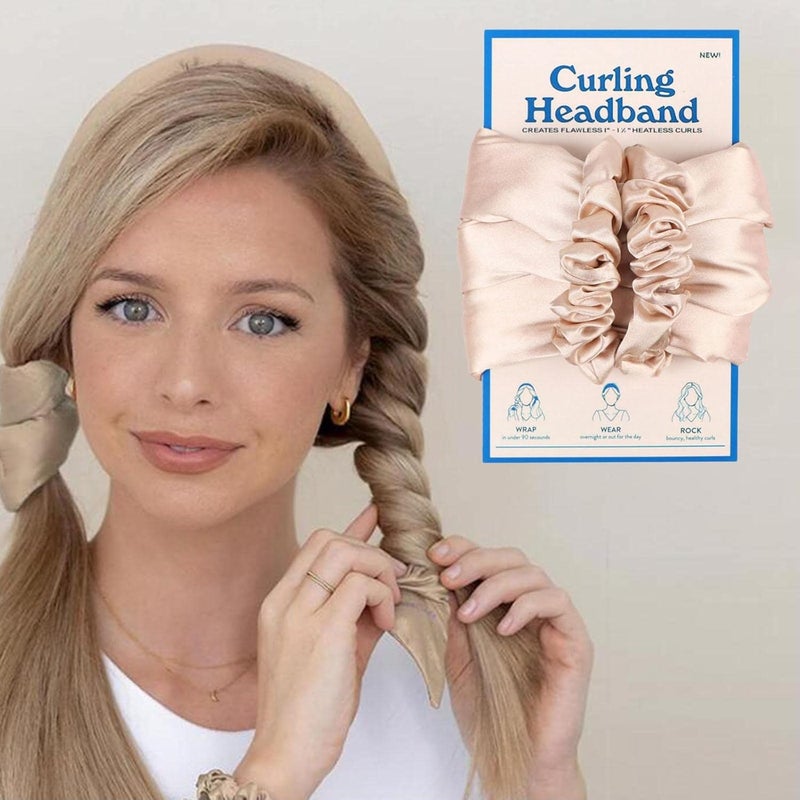 كلاراكو أداة تجعيد شعر مريحة بدون حرارة للنساء والفتيات، طوق رأس يمكنكِ صنعه بنفسكِ، شريط تجعيد، بكرات شعر طويلة لتجعيد الشعر طوال الليل، أدوات تجعيد الشعر بدون حرارة، لون كاكي - Image 3