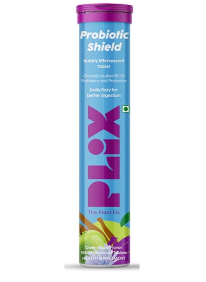 PLIX THE PLANT FIX - Probiotic Shield Effervescent Tablet 15s Green Apple Flavor - Image 1