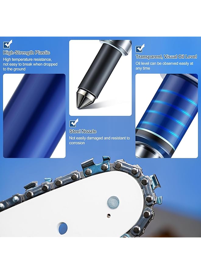 مسدس شحم قطعتين للمناشير،  سلسلة مع شحم  أنف ضرس المنشار،  منشار محمل مسبقًا، مسدس شحم زيت، ملحقات منشار لتزييت جزازات العشب، وماكينات التشذيب، والمنشار - Image 3