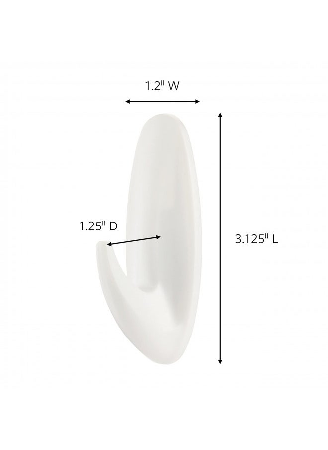 Command Command Medium Designer Hooks, White, 2-Hooks, Organize & Decorate Damage-Free  - Image 2