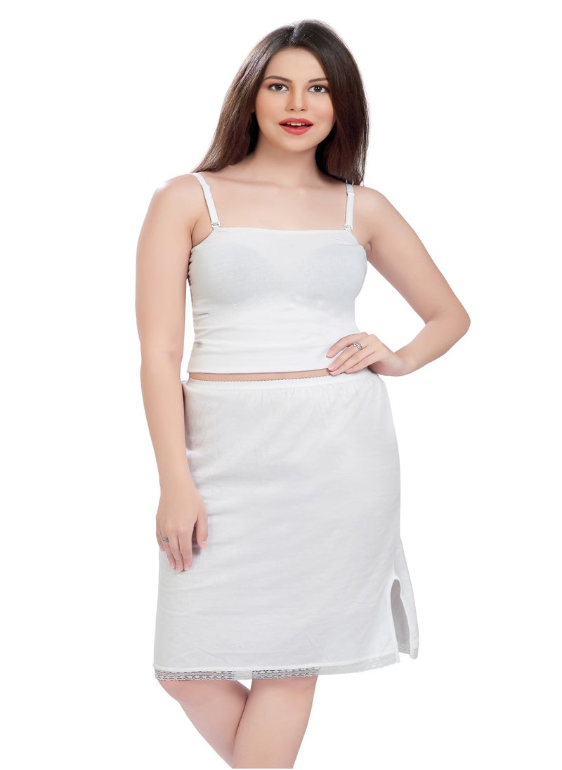 mybody - Women's Cotton Mini Underskirt – Lightweight, Breathable, Stretchable Slip Skirt with Soft Comfortable Elastic Waistband for Daily Wear & Layering - Image 1