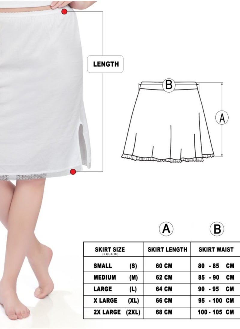 mybody - Women's Cotton Mini Underskirt – Lightweight, Breathable, Stretchable Slip Skirt with Soft Comfortable Elastic Waistband for Daily Wear & Layering - Image 1