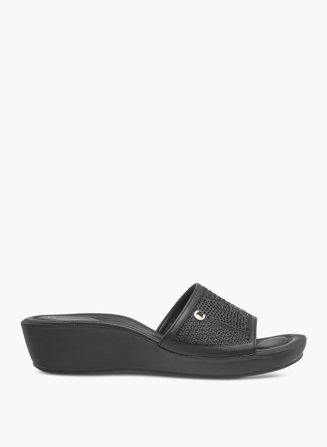 Le Confort Women's Embellished Slip-On Sandals with Wedge Heels Ramadan Collection - Image 2