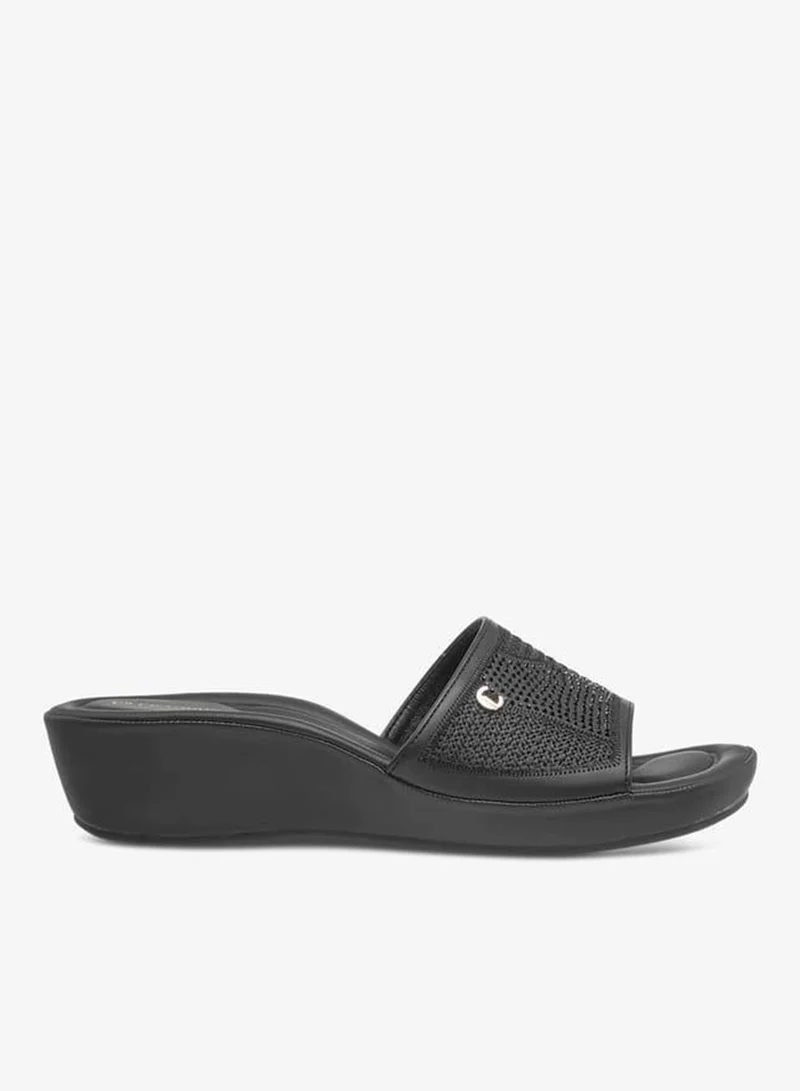 Le Confort Women's Embellished Slip-On Sandals with Wedge Heels Ramadan Collection
