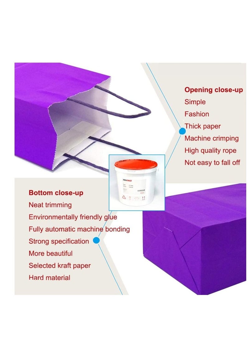 Kraft Paper Bag Purple Twisted Handle 15x21x8 cm Paper Party Bags Hen Party Bags Kraft Paper Bag Bride Birthday Gift Bag Wedding Celebrations Bags for Party Favour - 12 Pieces. - Image 5