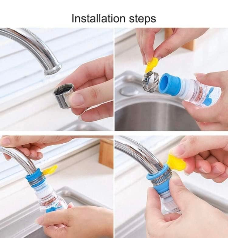 Rukshv Adjustable Rotating Water Saving Nozzle Shower Head Faucet Multiple Types of Output Water Valve Splash Regulator Filter Kitchen Tap Accessories (Pack of 1) - Image 5