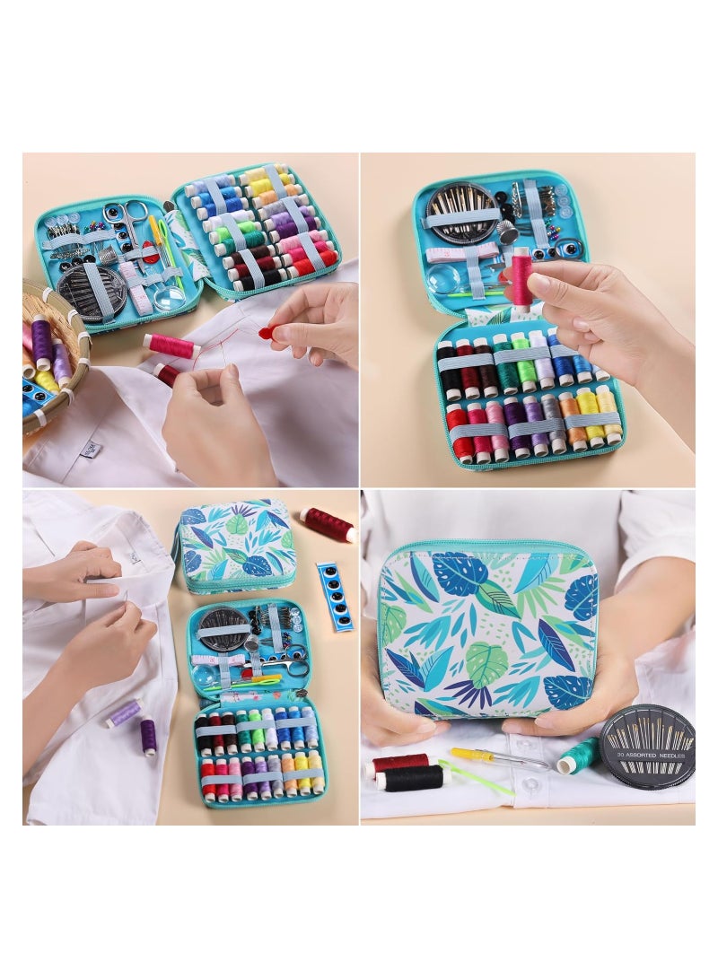 SYOSI Sewing Kit with Case Portable Basic Sewing Supplies Hand Sewing Kit Sewing Repair Kits for Home Traveler Adults Beginner Emergency Kids Contains Thread Scissors Needles Measure Tape - Image 2