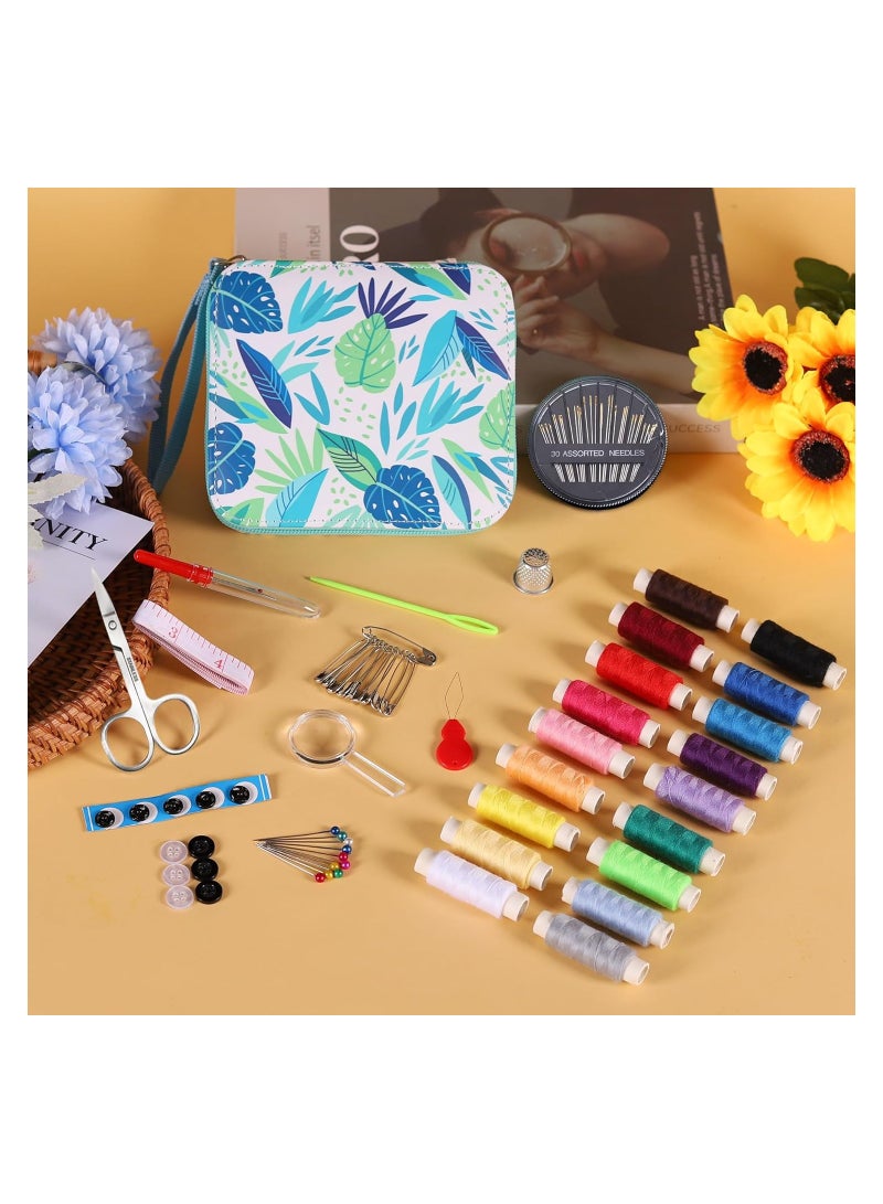 SYOSI Sewing Kit with Case Portable Basic Sewing Supplies Hand Sewing Kit Sewing Repair Kits for Home Traveler Adults Beginner Emergency Kids Contains Thread Scissors Needles Measure Tape - Image 4
