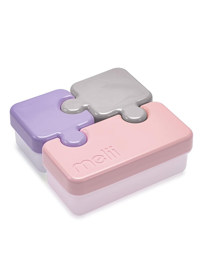 melii Puzzle Bento Box Fun 3 - Compartment Food Storage Container For Kids And Adults - Image 1