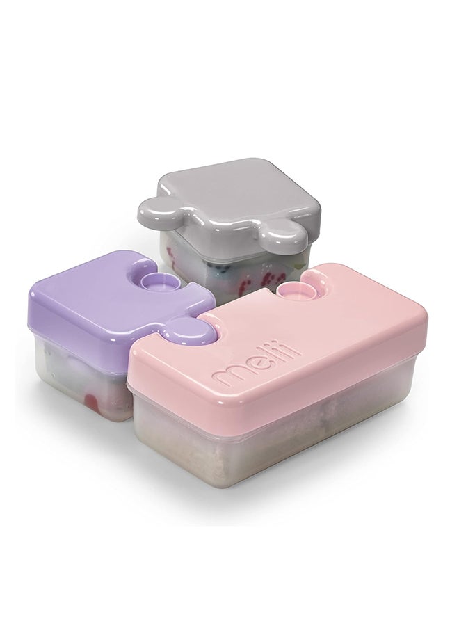 melii Puzzle Bento Box Fun 3 - Compartment Food Storage Container For Kids And Adults - Image 2