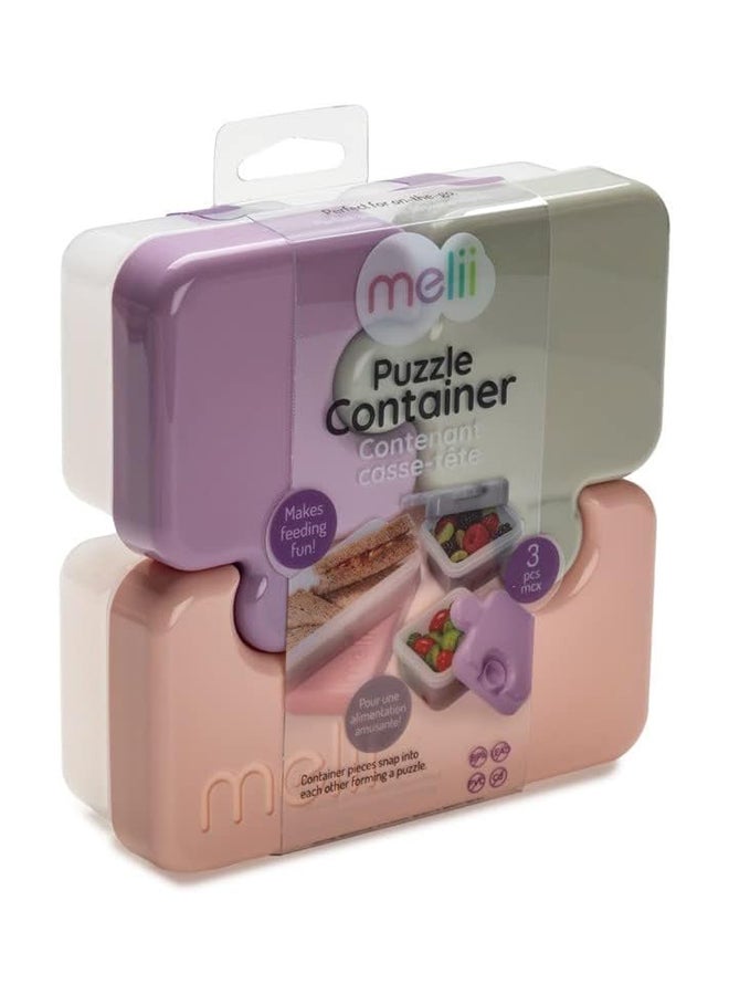 melii Puzzle Bento Box Fun 3 - Compartment Food Storage Container For Kids And Adults - Image 5