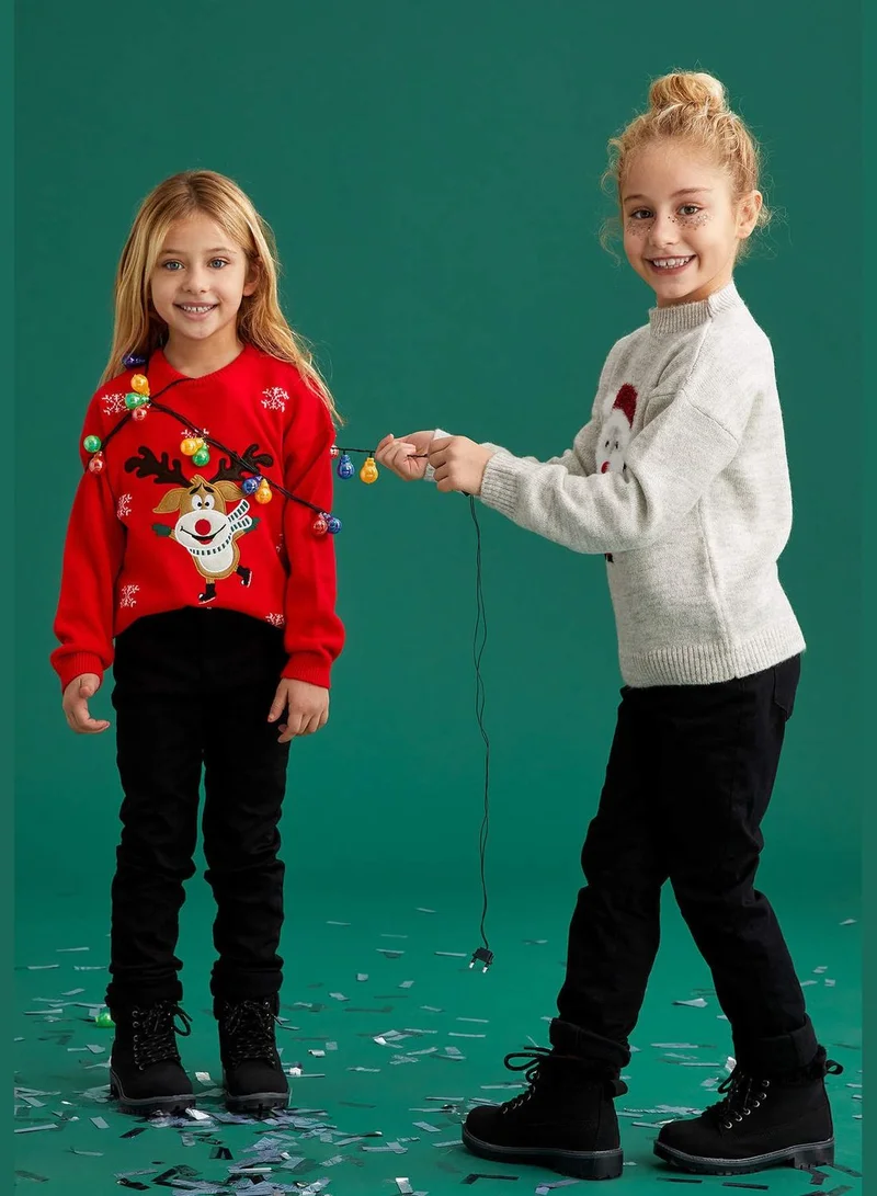 DeFacto Girl Regular Fit Crew Neck Pullover