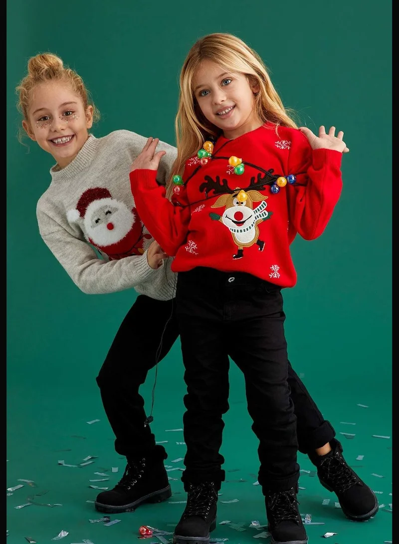 DeFacto Girl Regular Fit Crew Neck Pullover