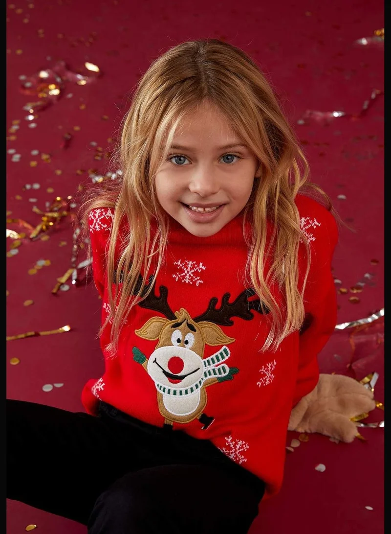 DeFacto Girl Regular Fit Crew Neck Pullover