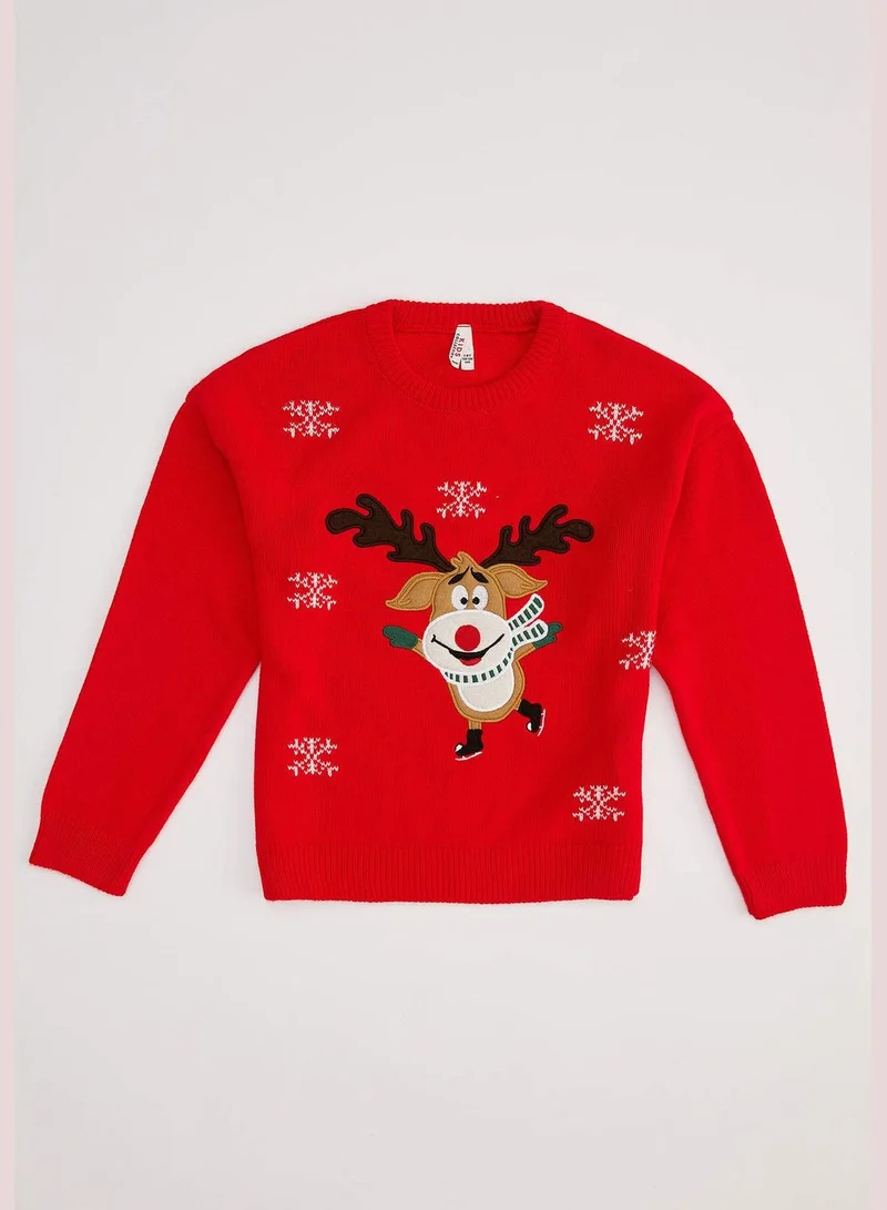 DeFacto Girl Regular Fit Crew Neck Pullover
