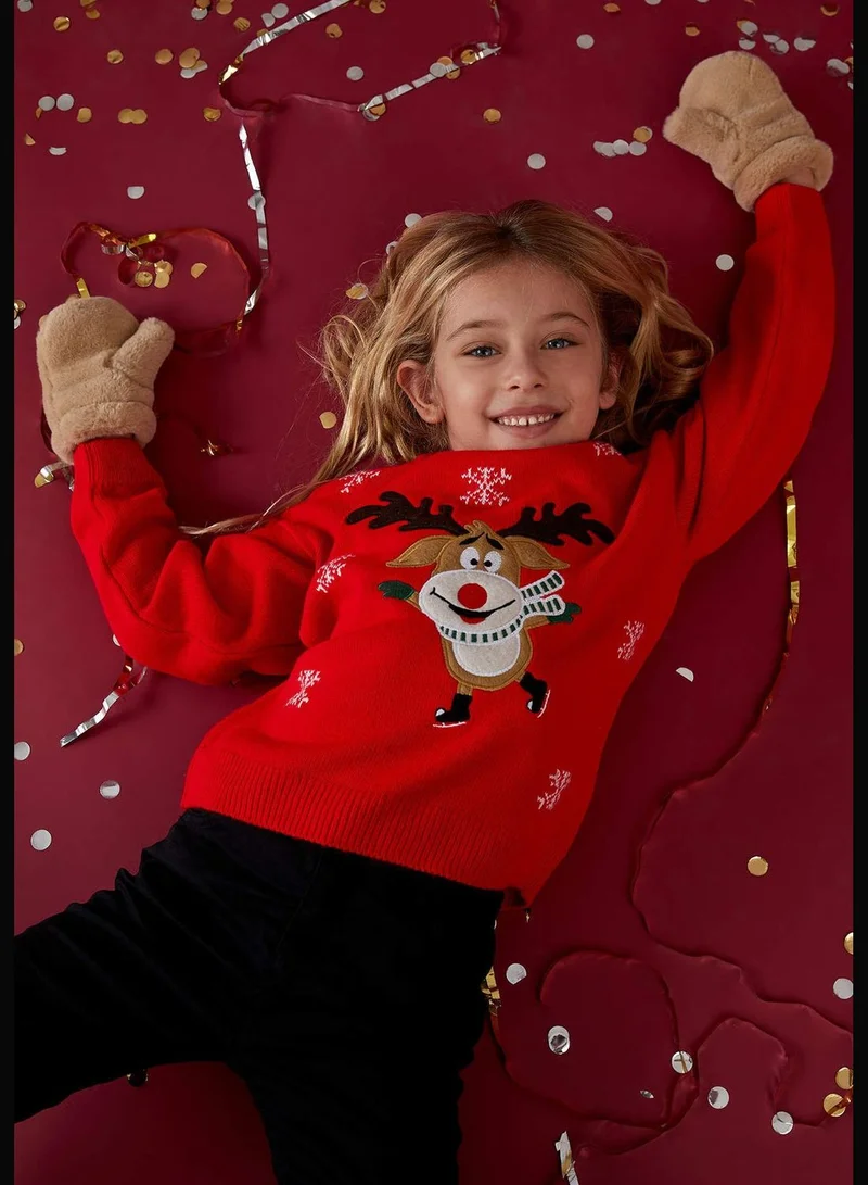 DeFacto Girl Regular Fit Crew Neck Pullover