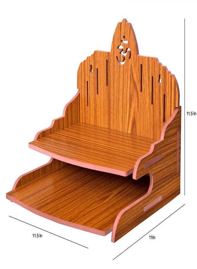 MS Enterprises Wooden Beautiful Plywood Mandir Pooja Room Home Decor Office OR Home Temple Wall Hanging Product (RED D) - Image 3